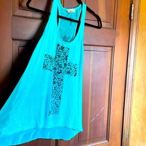 Tmani Tank Razorback Summer Blouse Size Medium